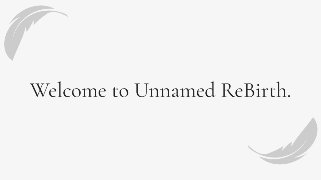 Welcome to Unnamed ReBirth トップページ画像(羽のモチーフ)